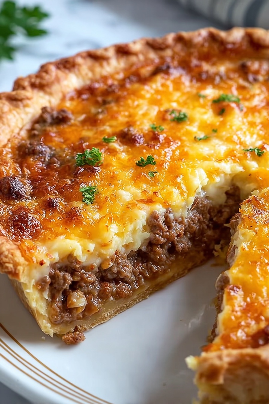 A slice of Monterey Sausage Pie.