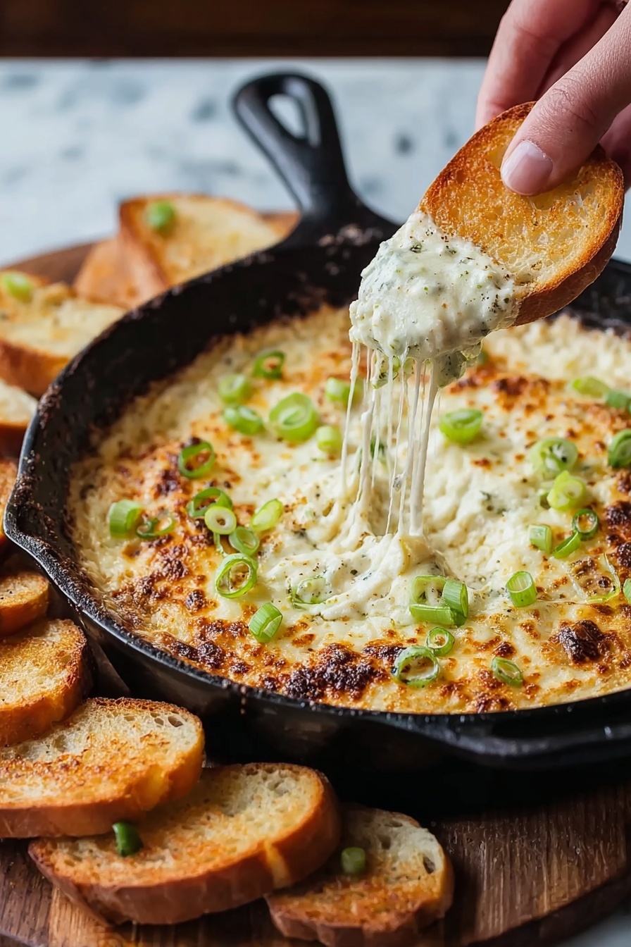 A delicious recipe is being served in a skillet.