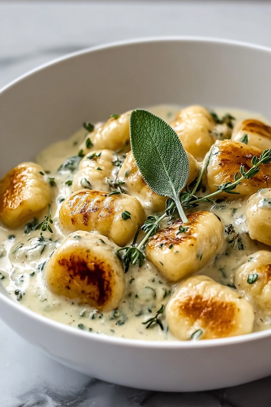 A bowl of food with a green leaf on top.