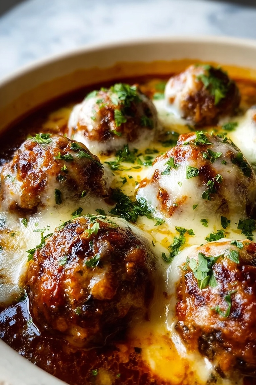 A close up of meatballs in a crockpot.