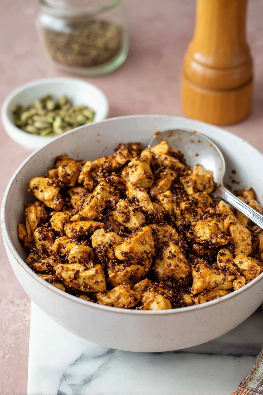 A bowl of tofu sausage crumbles.