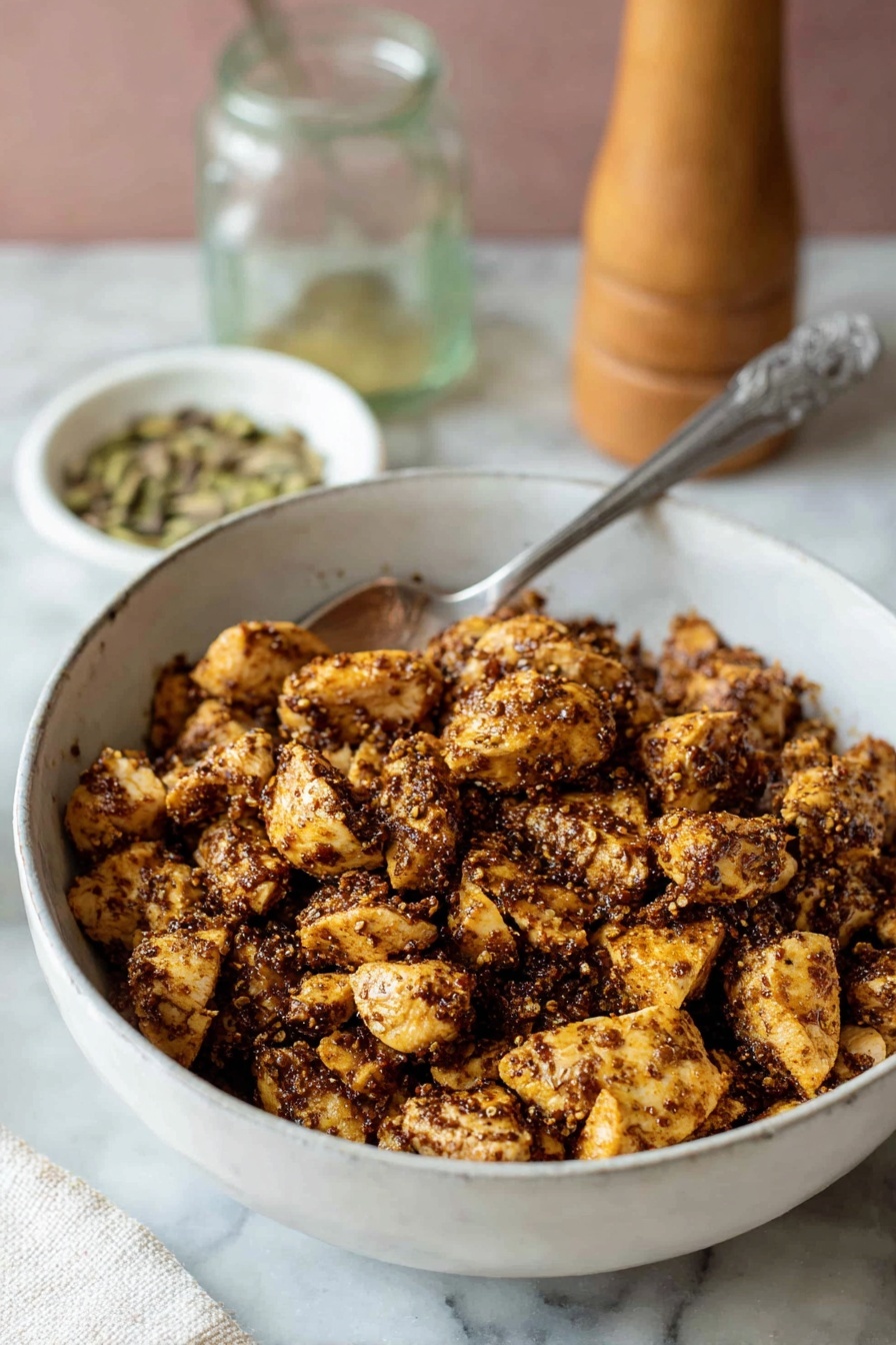 A bowl of tofu sausage crumbles.