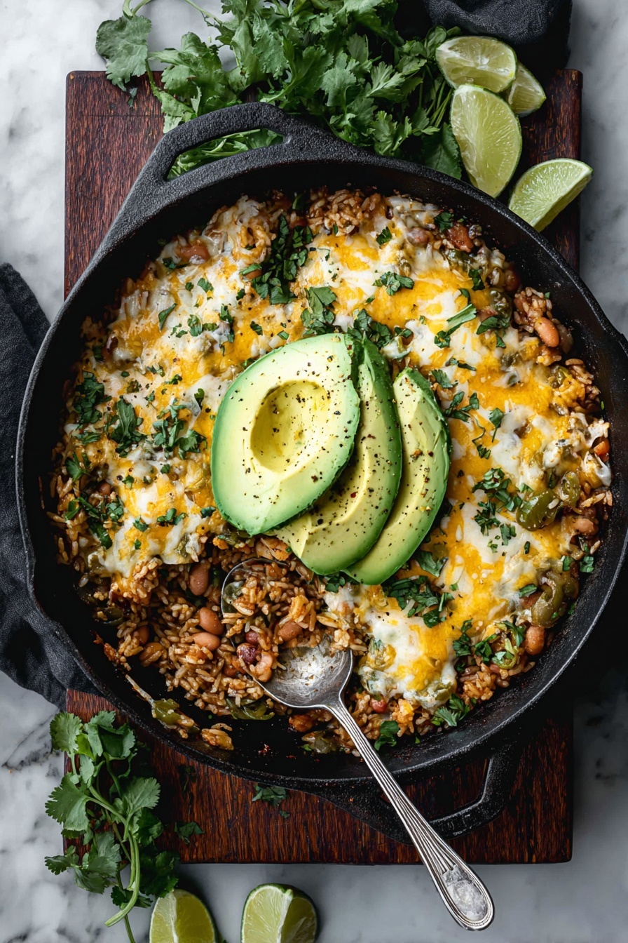 A bowl of vegan white chicken chili casserole.