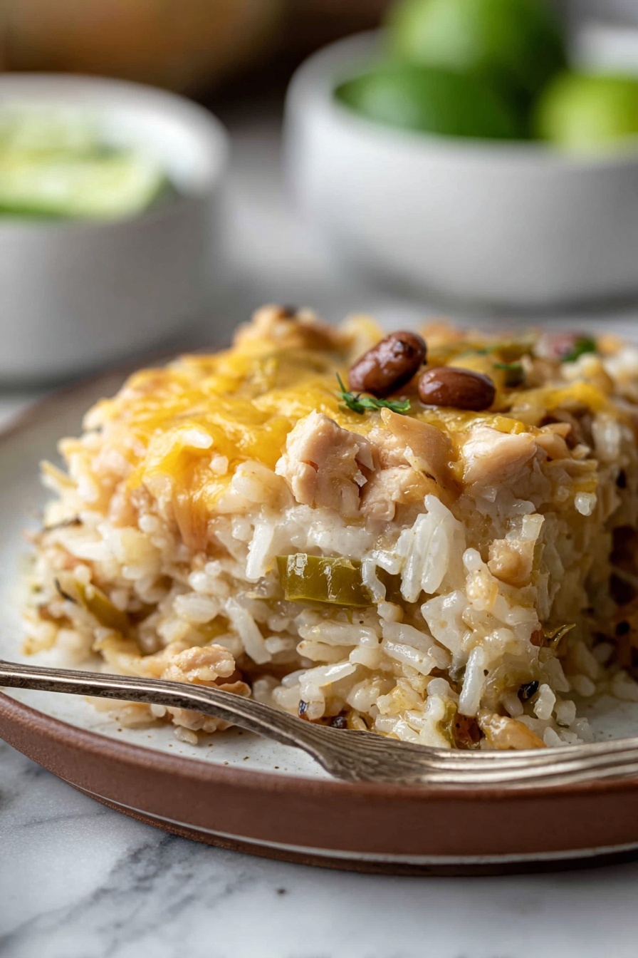 A plate of food with rice and beans.