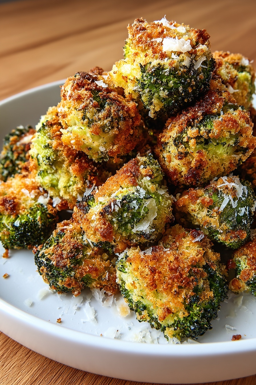 A plate of food with a close up of a piece of broccoli.
