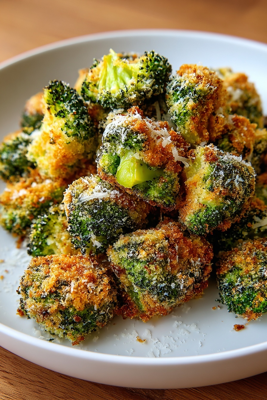 A plate of broccoli with cheese on top.