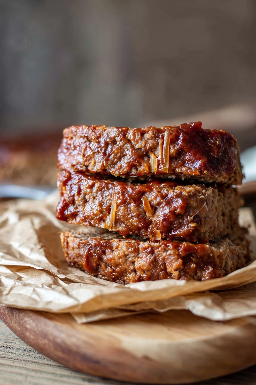 A stack of three ribs on a table.