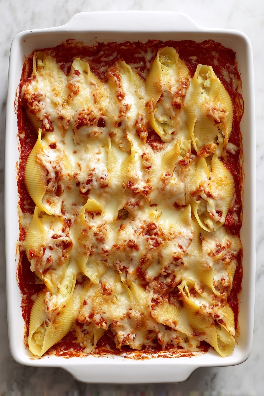 A dish of Marry Me Stuffed Shells.