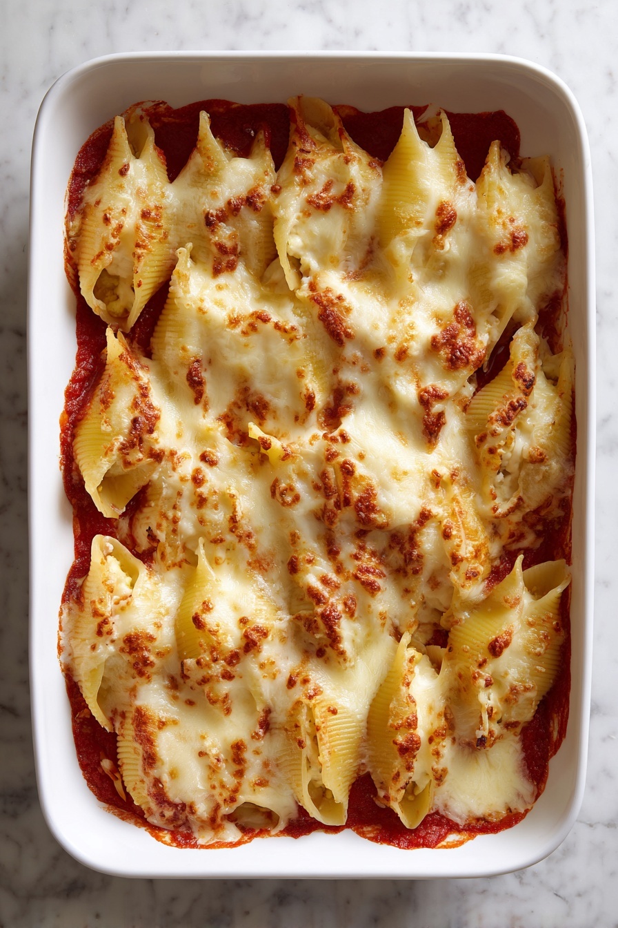 A dish of Marry Me Stuffed Shells.