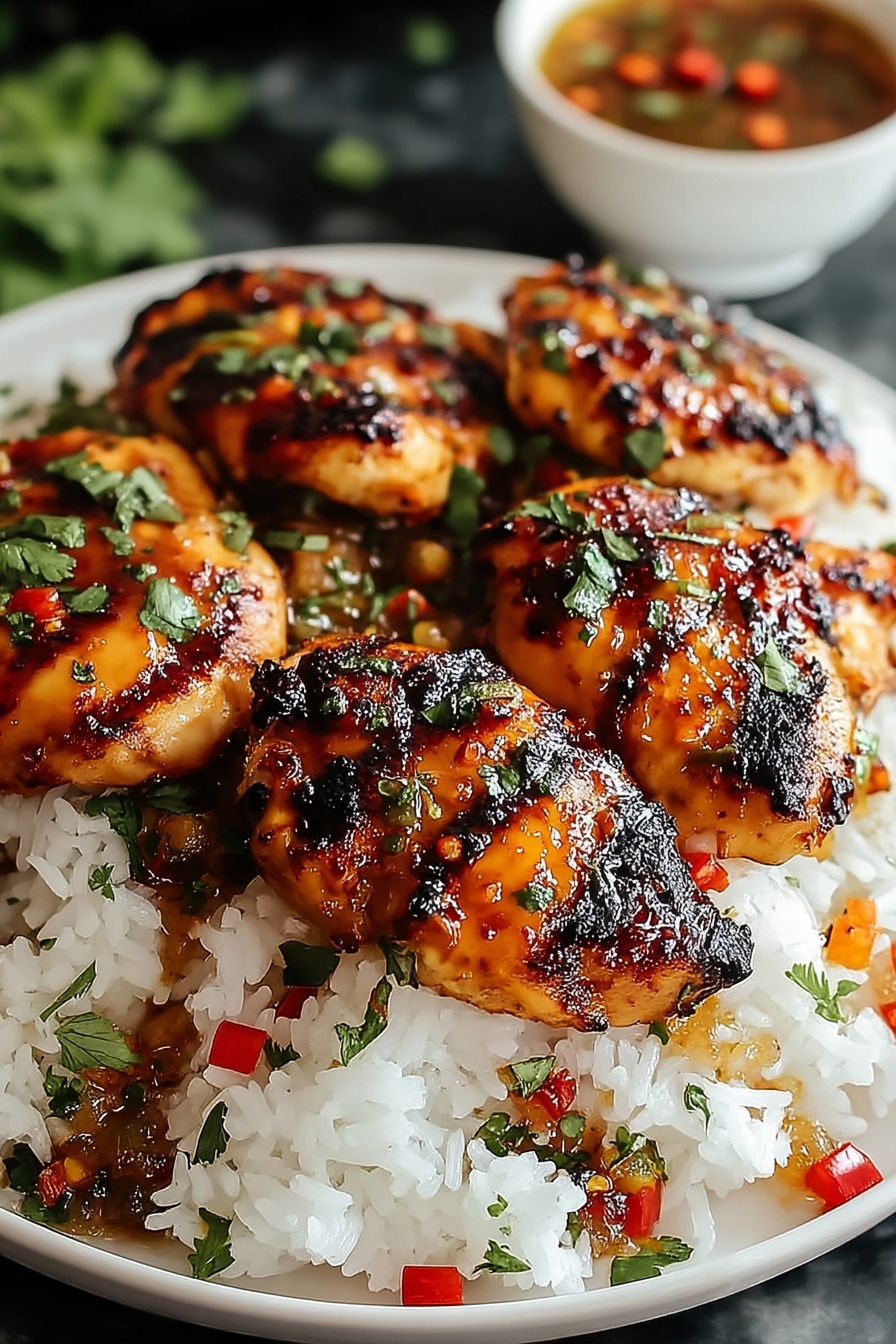 A plate of juicy Persian chicken.