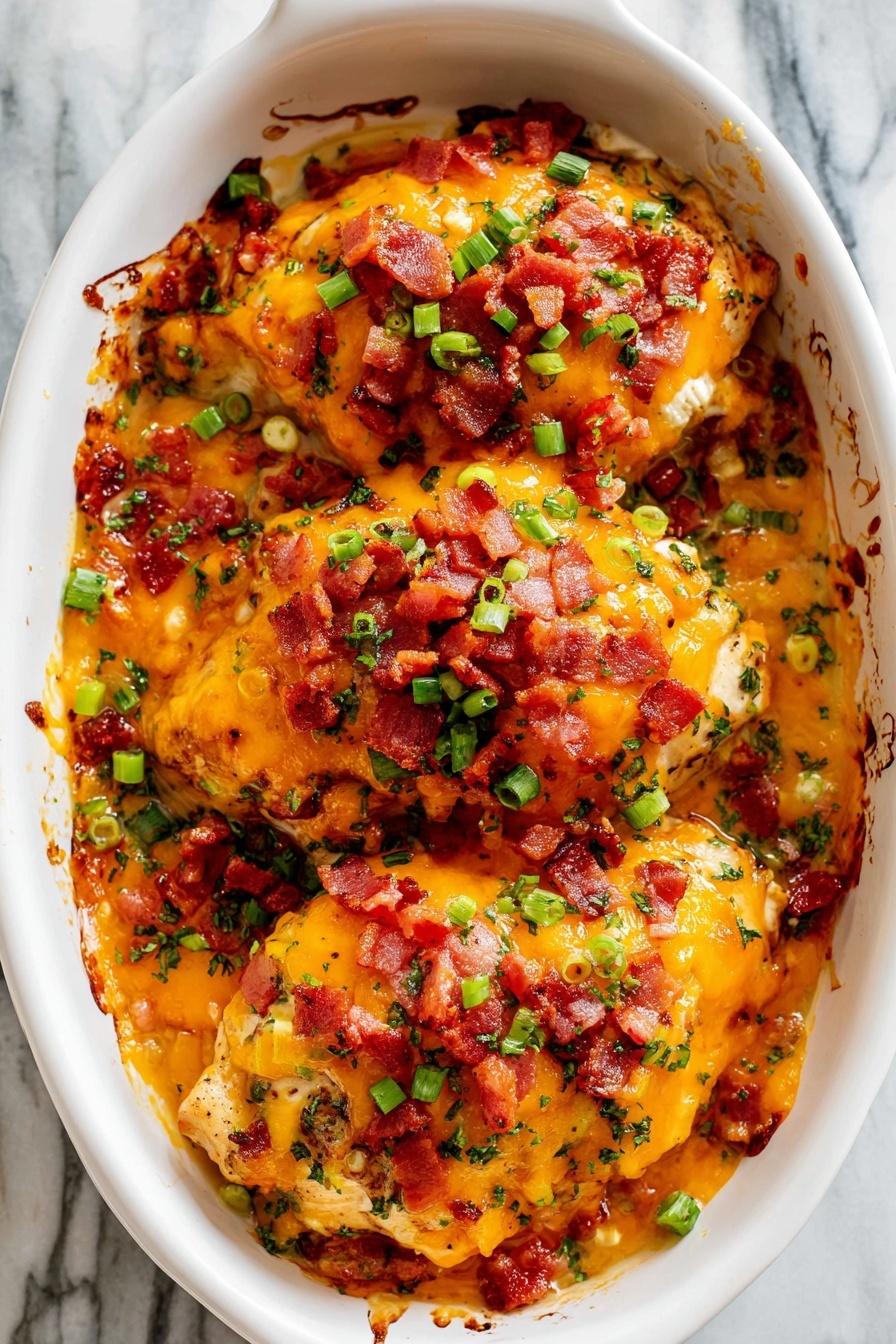 A dish of crack chicken with bacon and cheese.