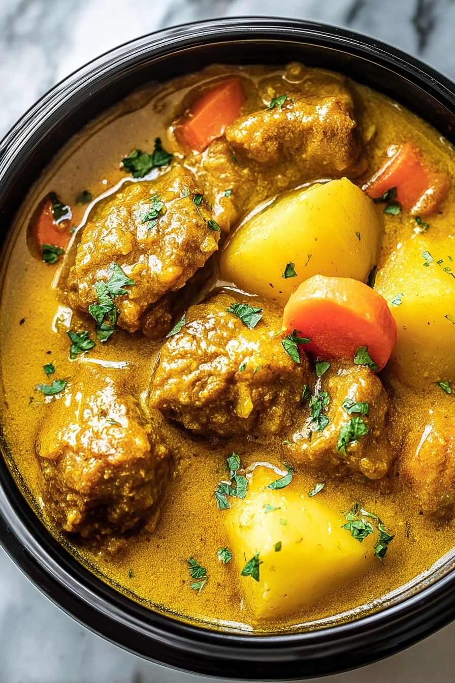 A bowl of food with meat and vegetables.