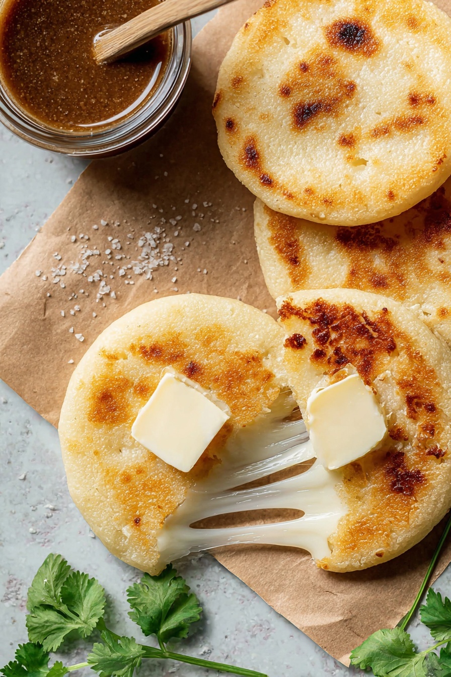 Arepas con queso.