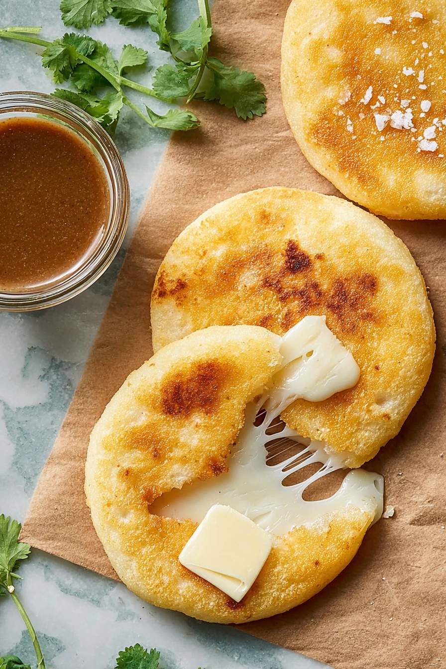 Arepas con queso.