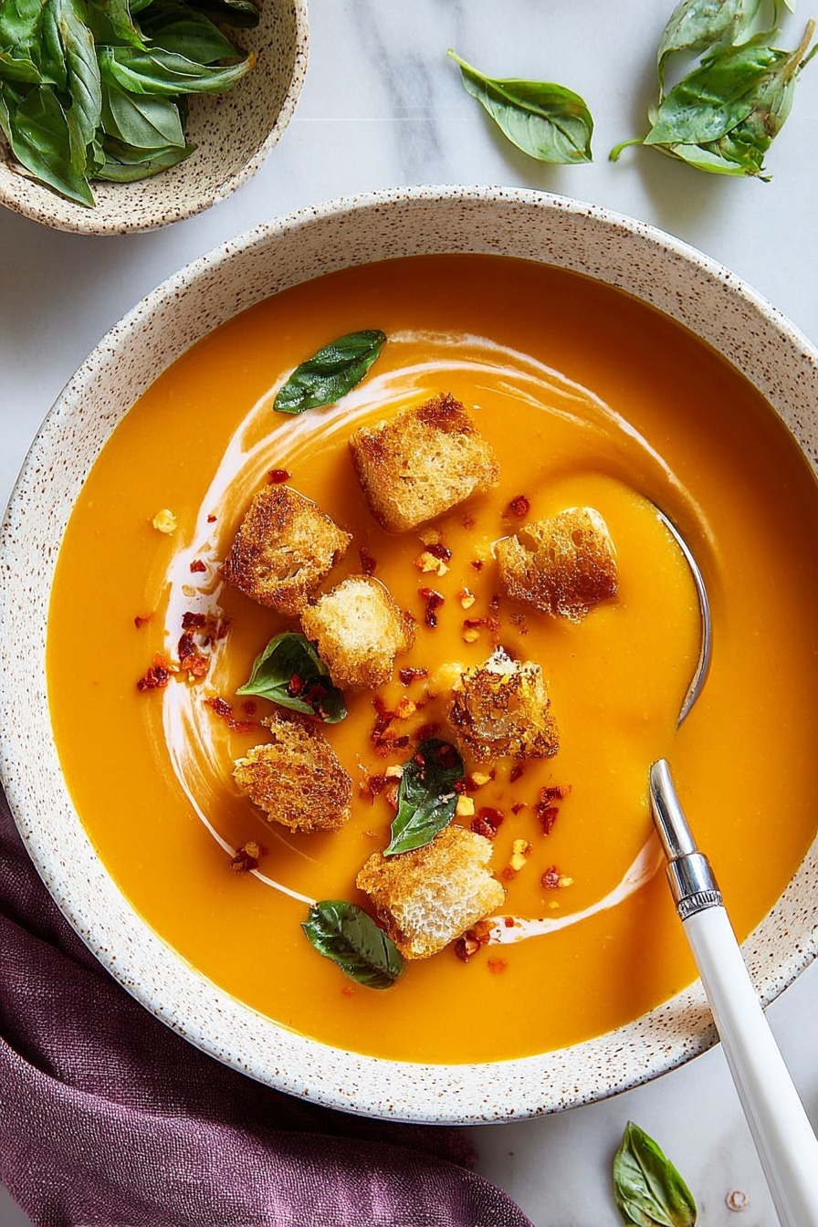 A bowl of carrot soup with ginger and turmeric.