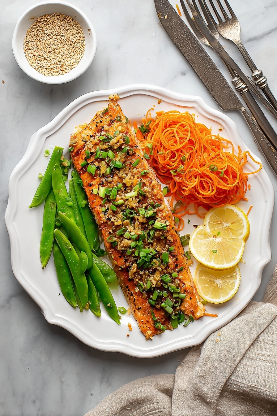 A plate of baked salmon in foil.