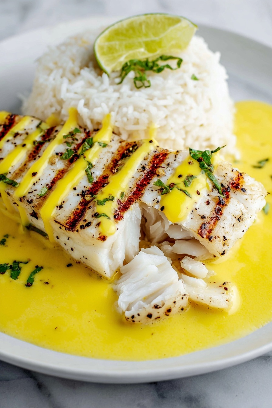 A plate of food with rice and fish.