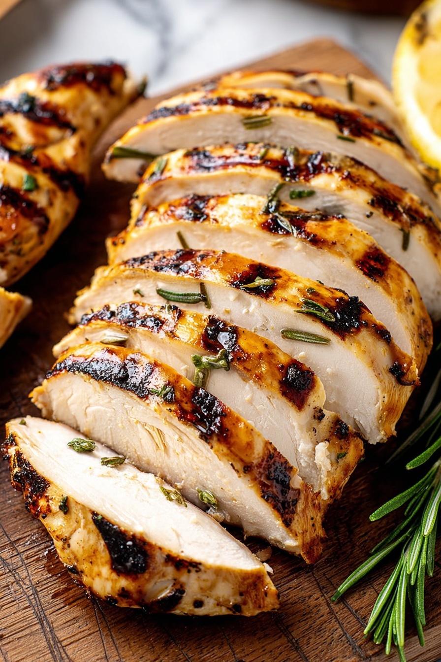 Chicken marinated in balsamic sauce.