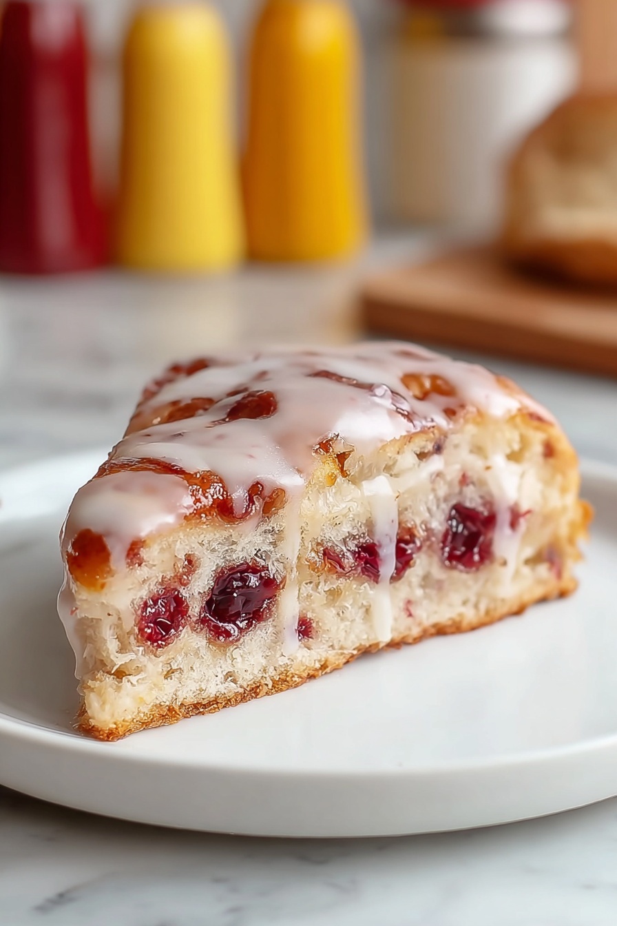 A slice of homemade jam donut focaccia.