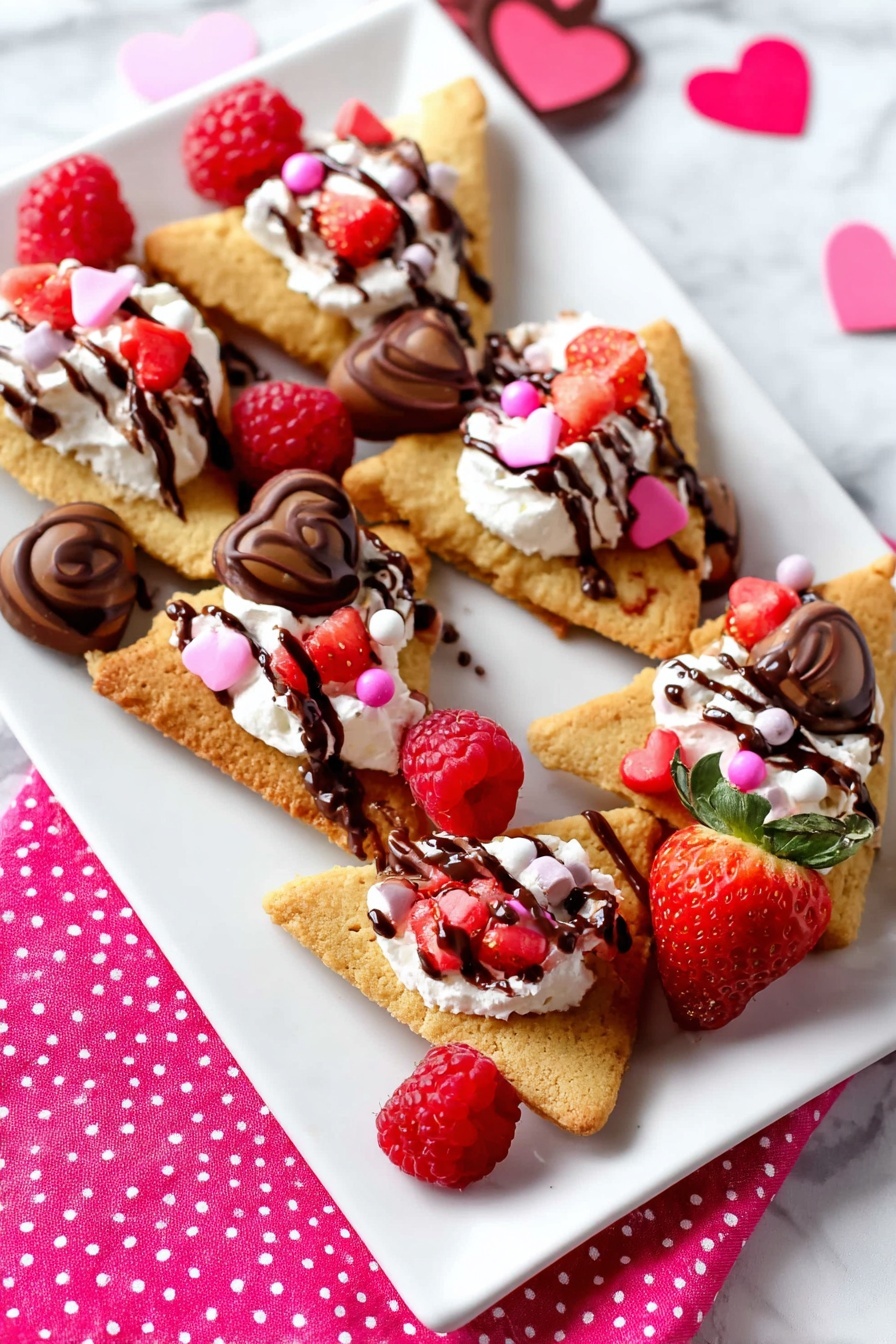 A plate of food with strawberries and chocolate.