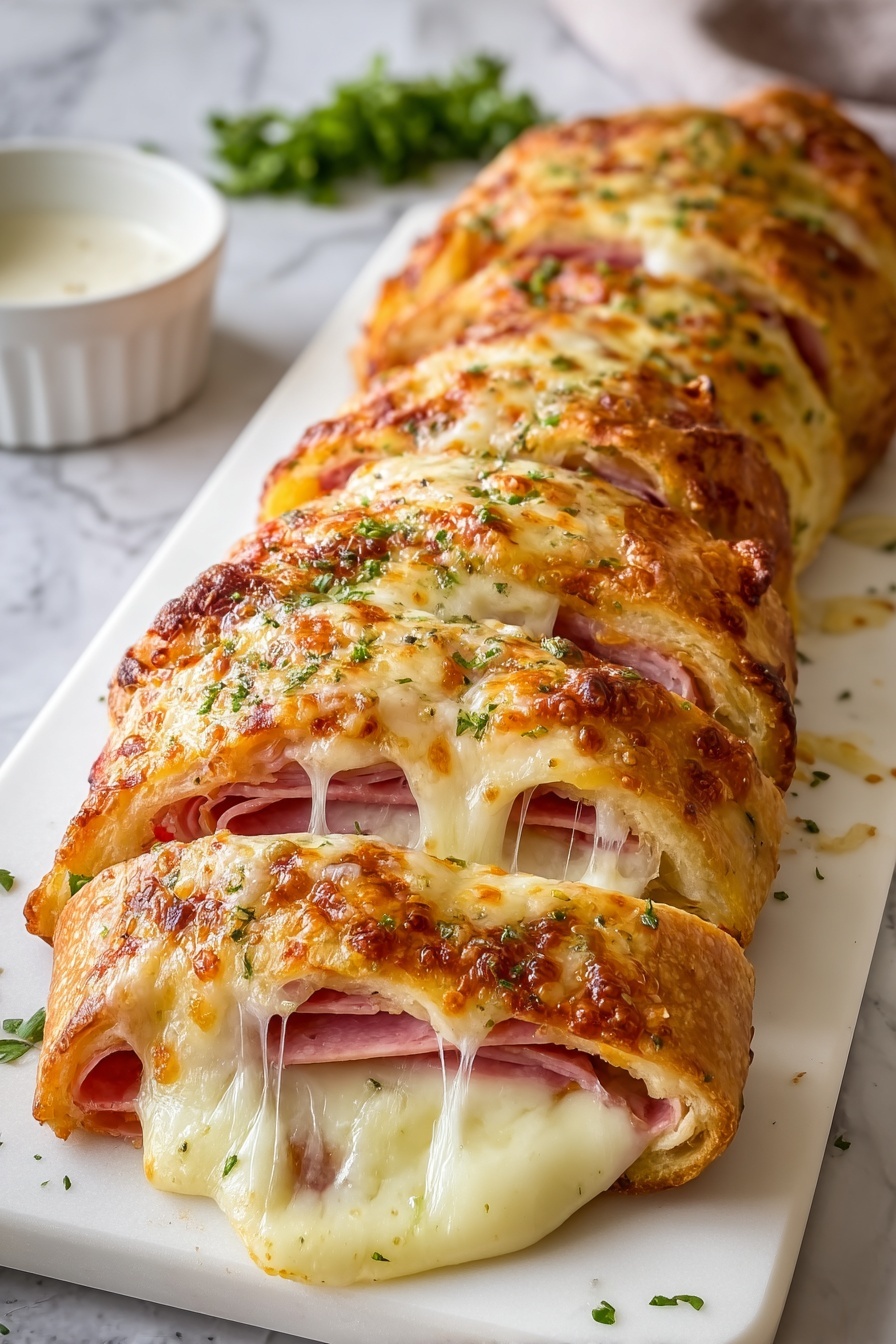 A slice of Italian Stromboli.