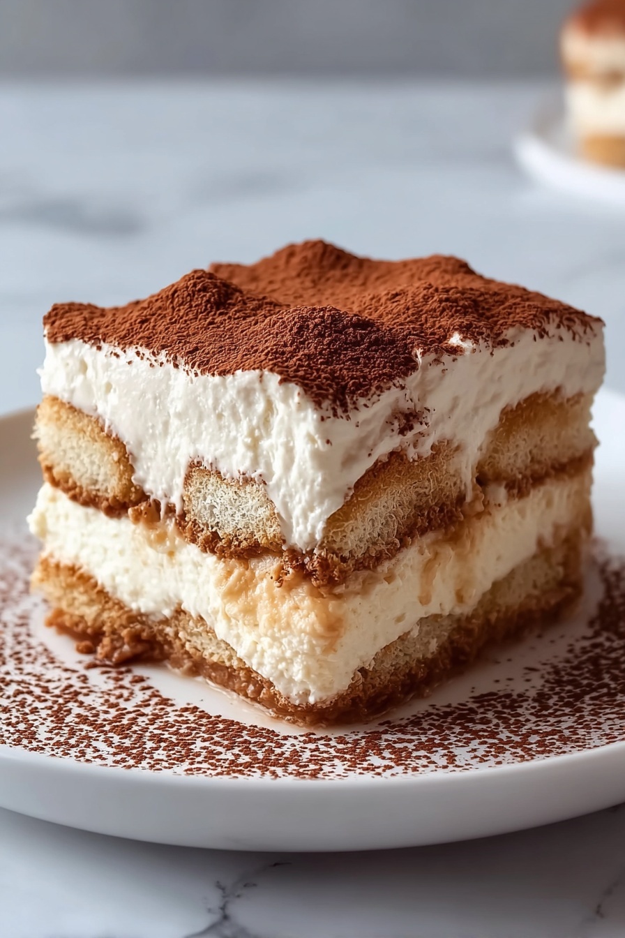 A slice of pumpkin spice tiramisu.