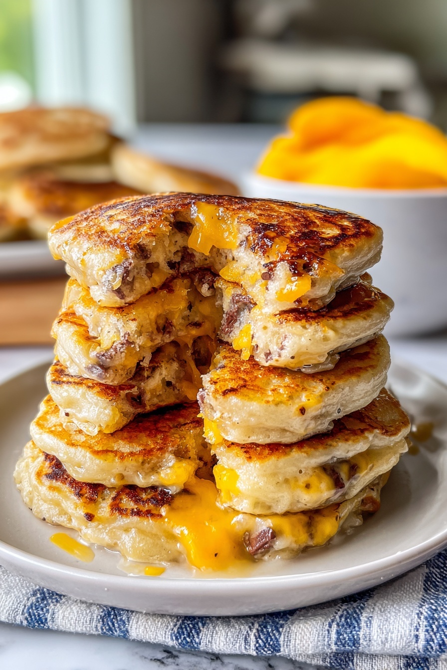 A stack of delicious McGriddle bites.
