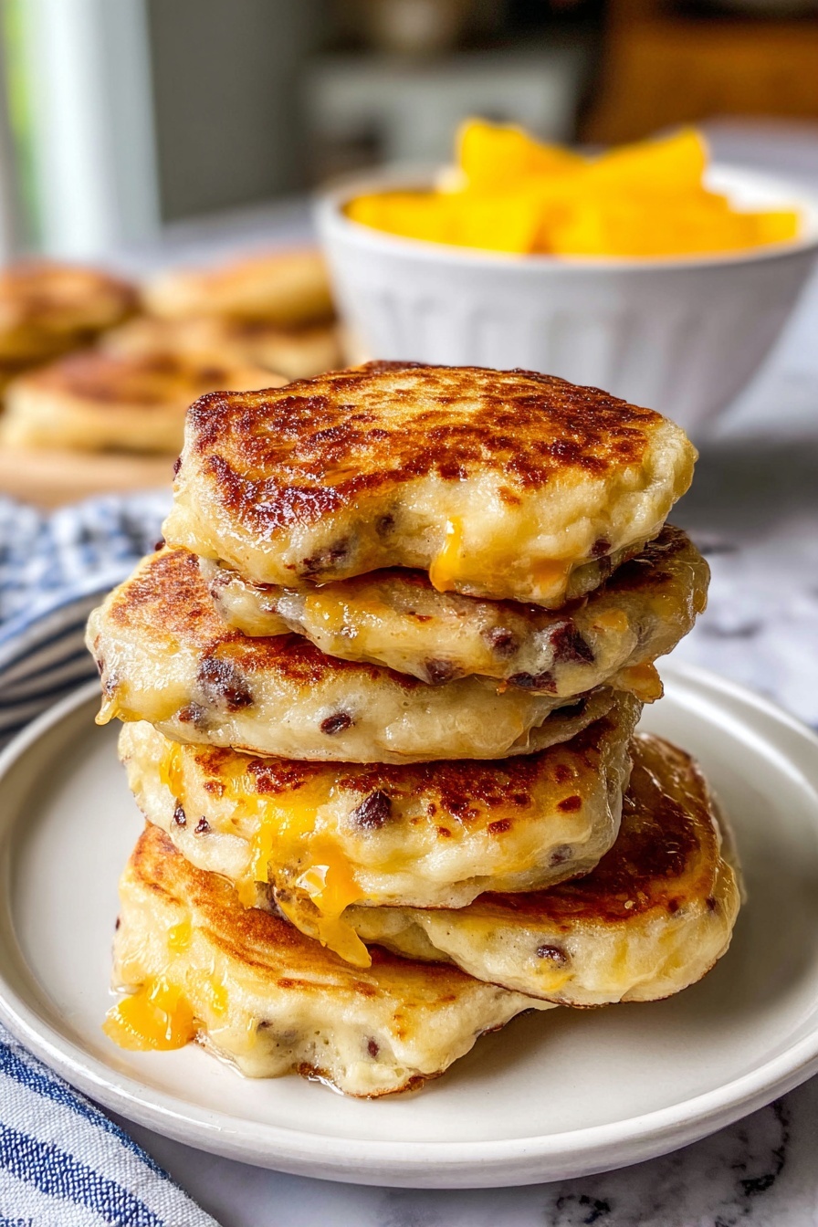 A stack of delicious McGriddle bites.