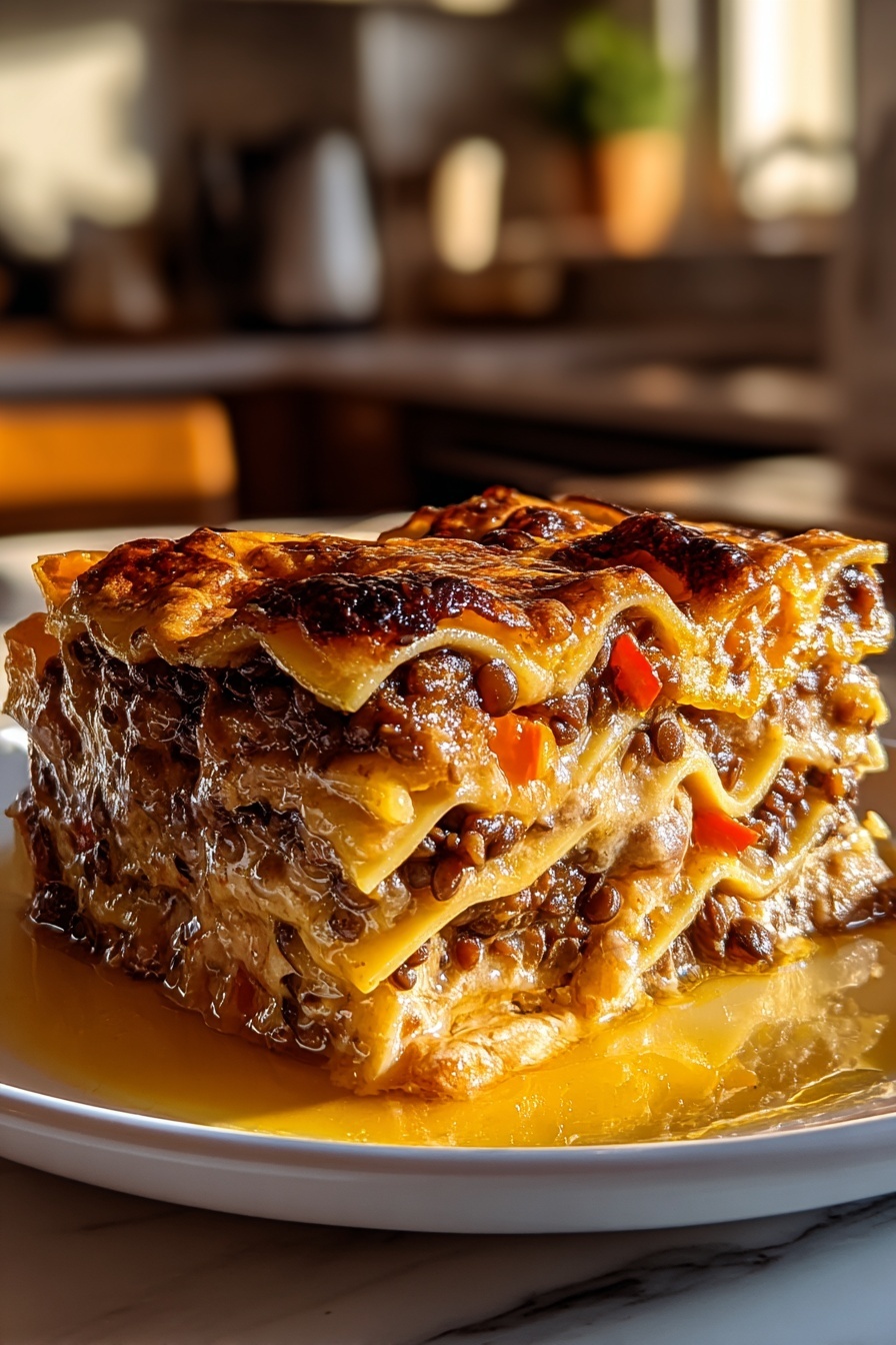 A stack of sausage and cheese pancakes.