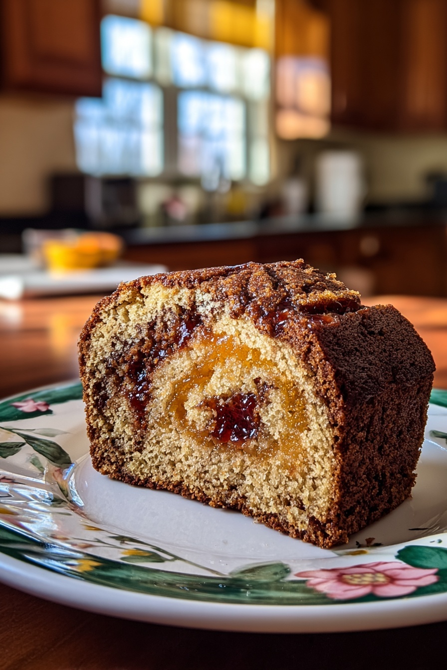 A slice of bread with jelly on it.
