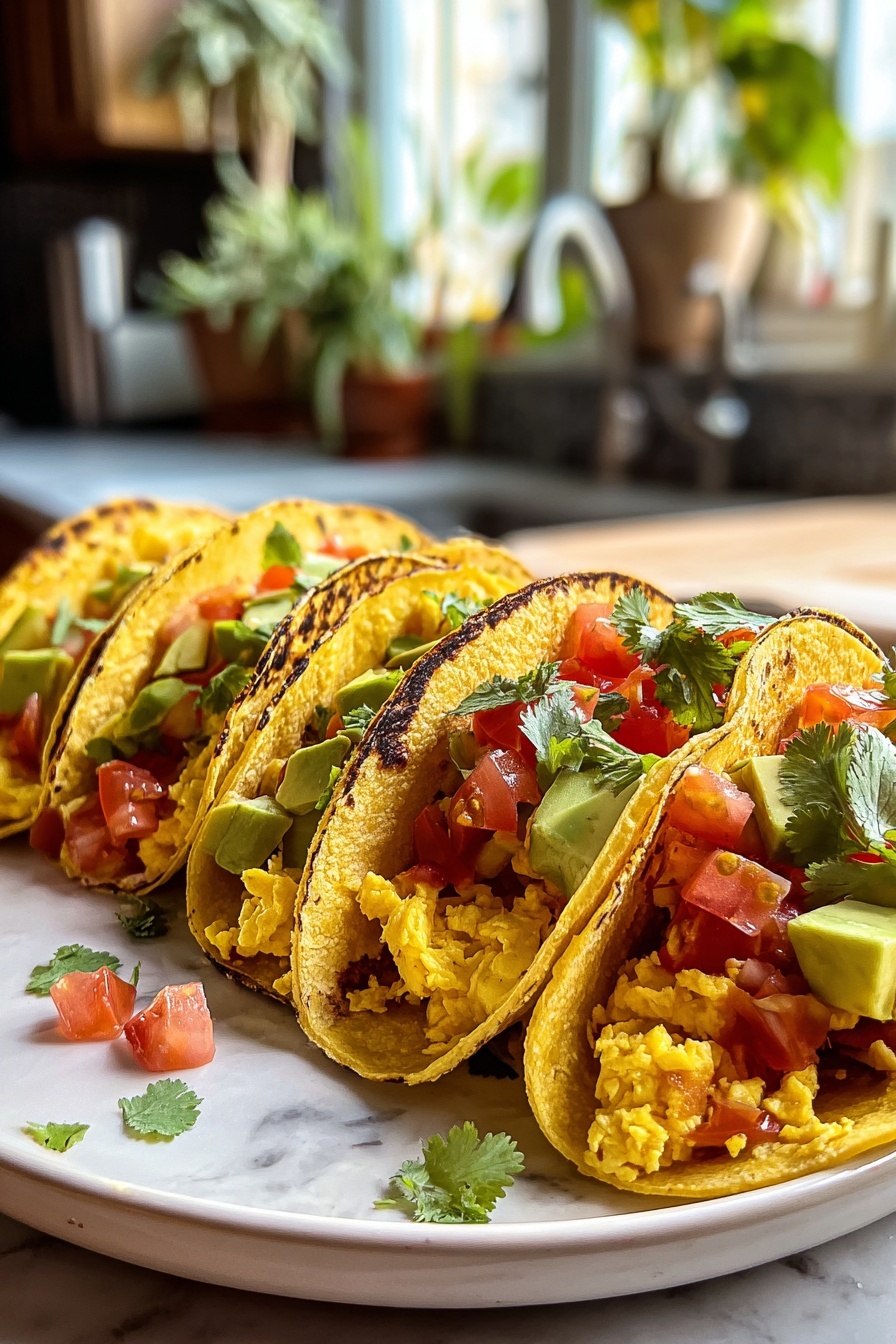 A plate of tacos with various toppings.