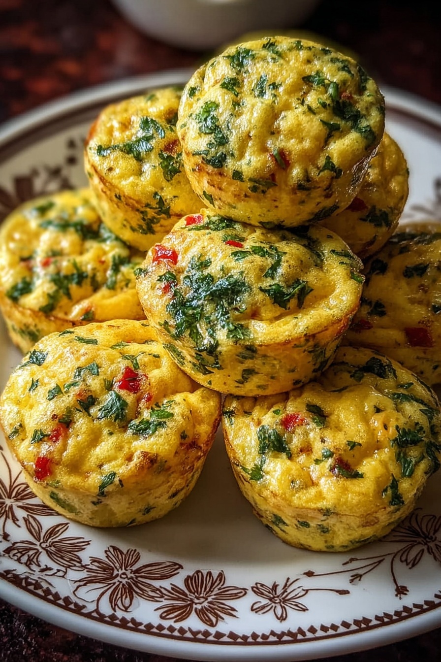 Fluffy egg bites with cottage cheese.