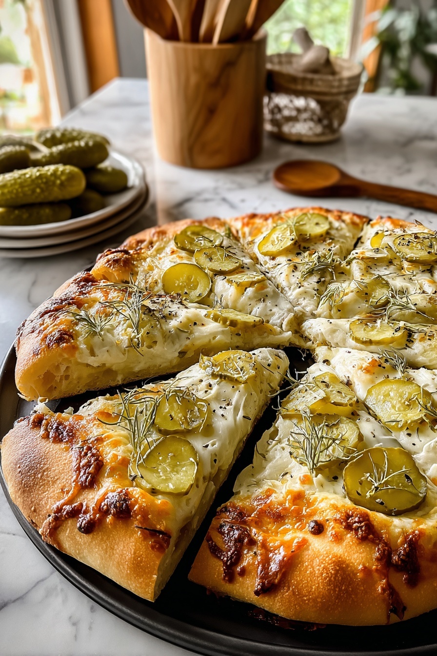 A pizza with green peppers and cheese.