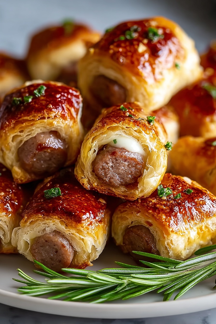 A plate of Kilted Sausage Bites.