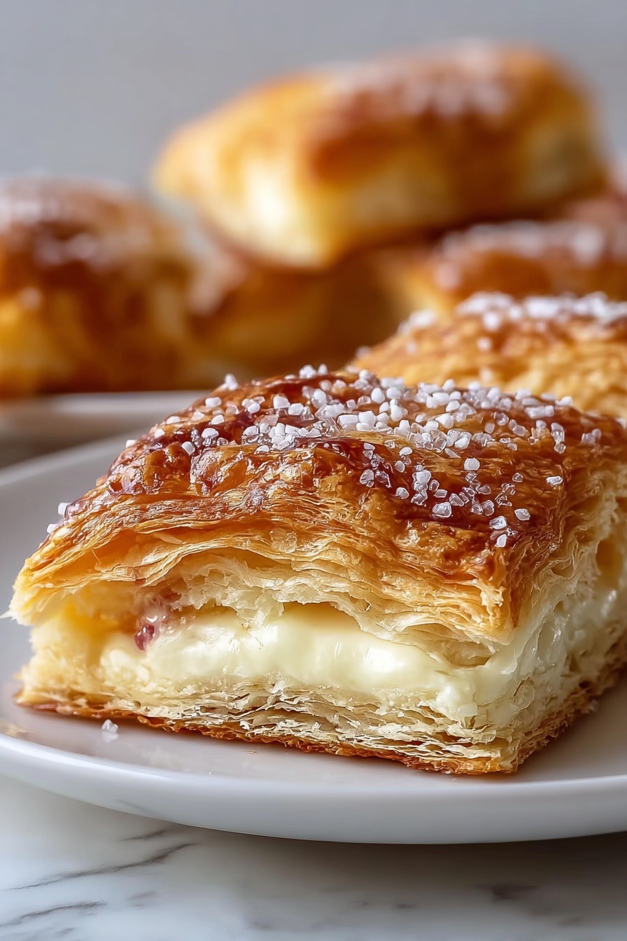 A pastry with a cream cheese filling.