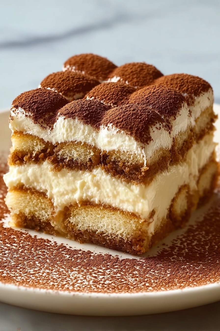 A slice of pumpkin spice tiramisu.