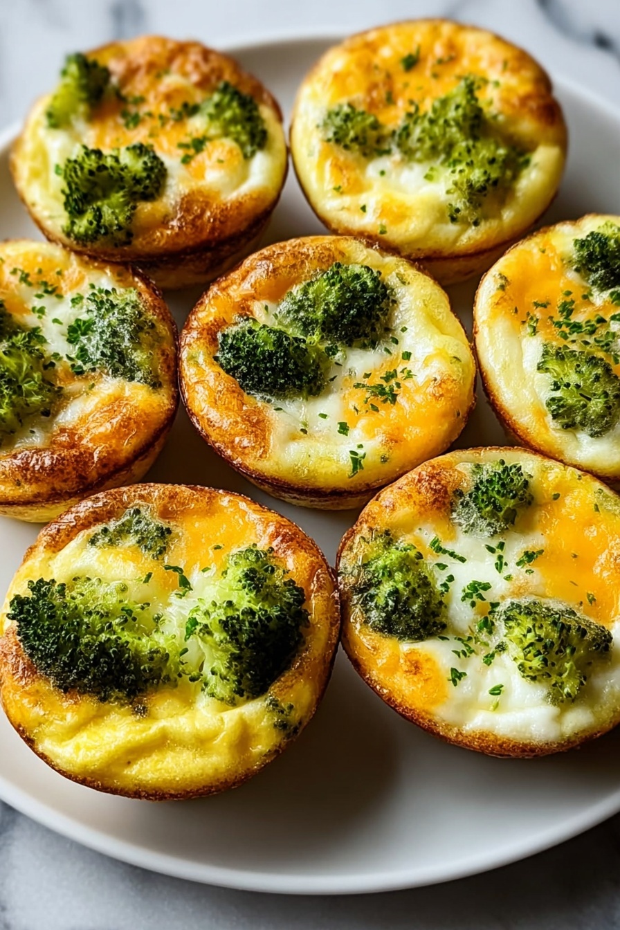 A plate of broccoli cheese cups.