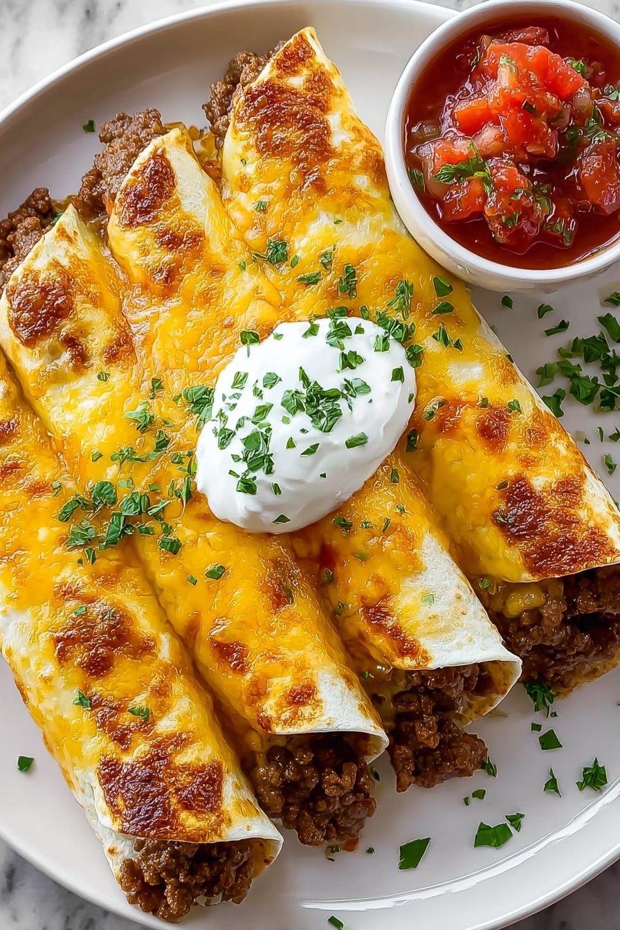 A plate of cheesy taco sticks.