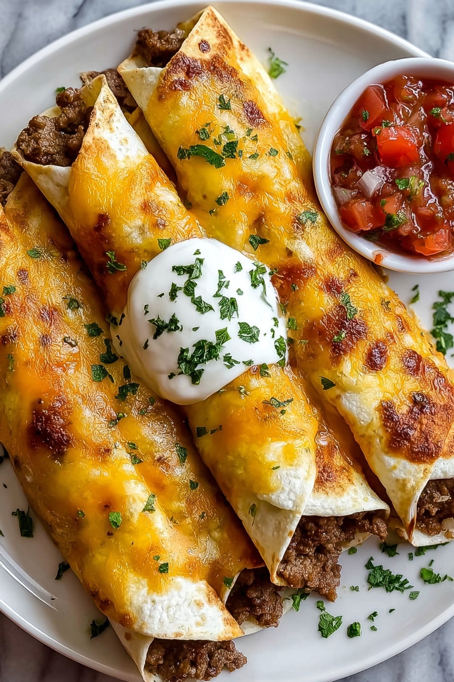 A plate of cheesy taco sticks.