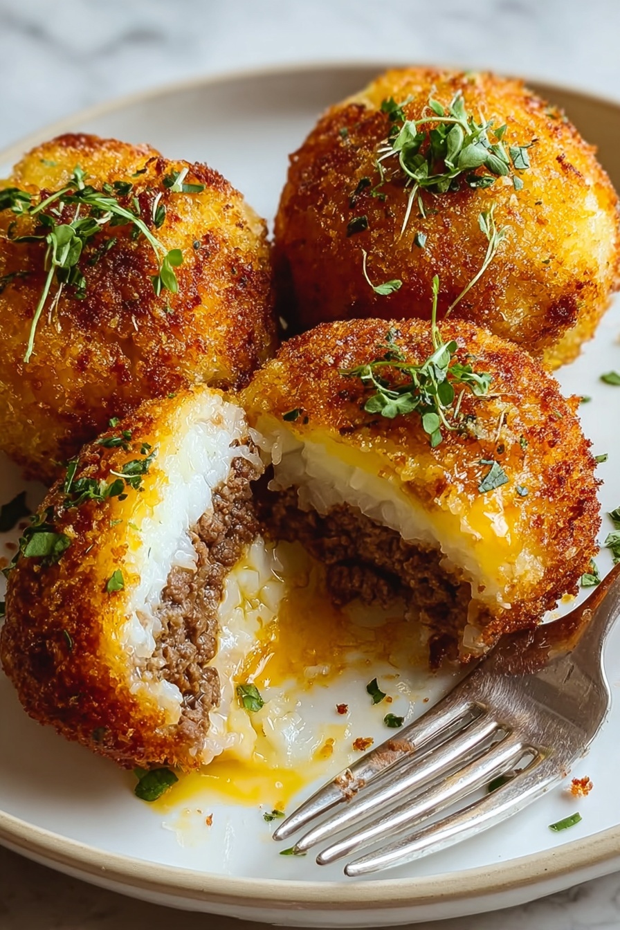 A plate of food with a fork and a knife.