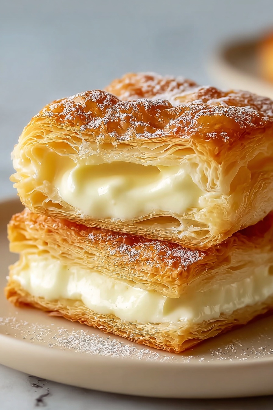 A stack of mini cheese danishes.