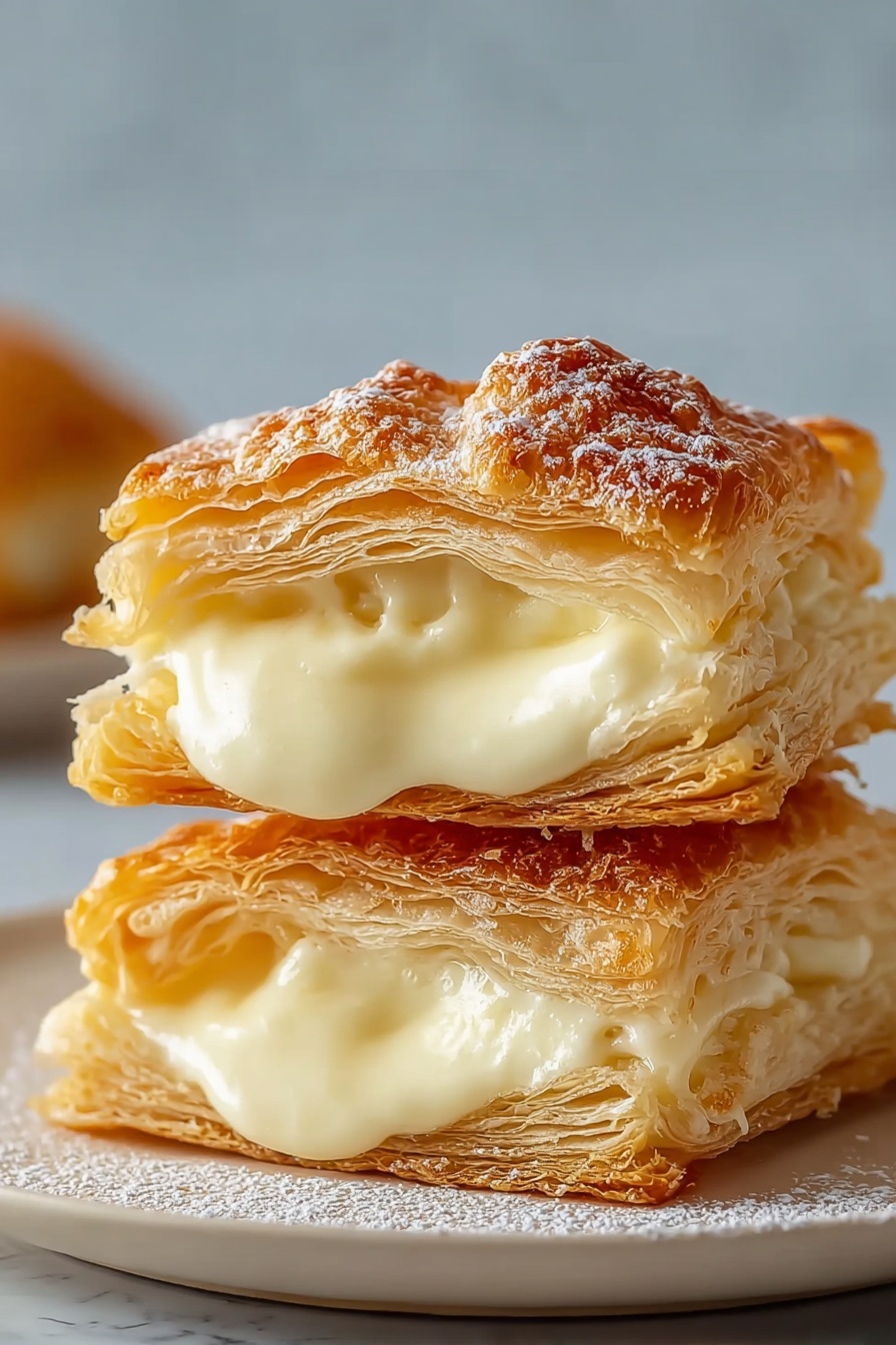 A stack of mini cheese danishes.
