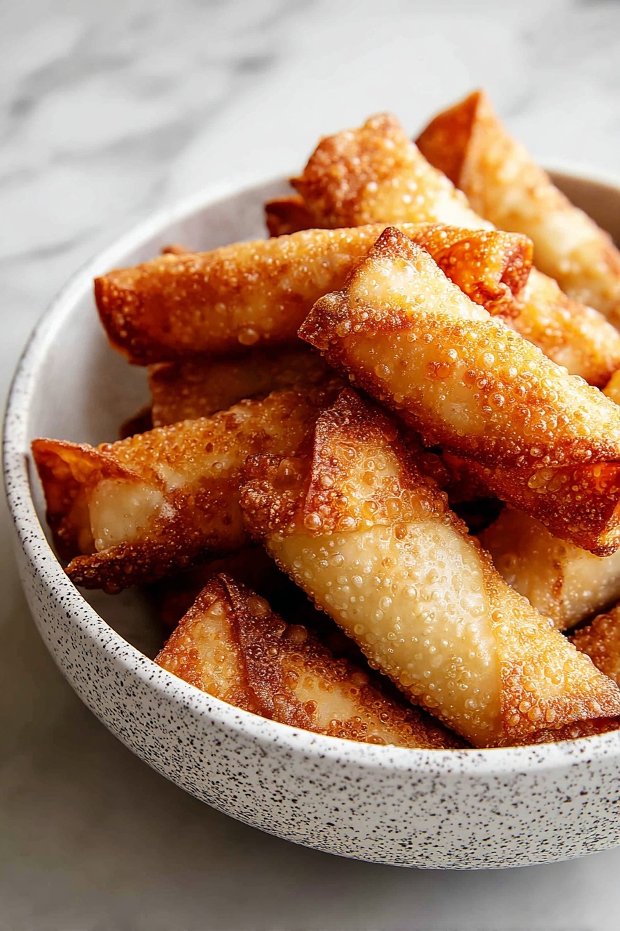 A bowl of egg rolls.