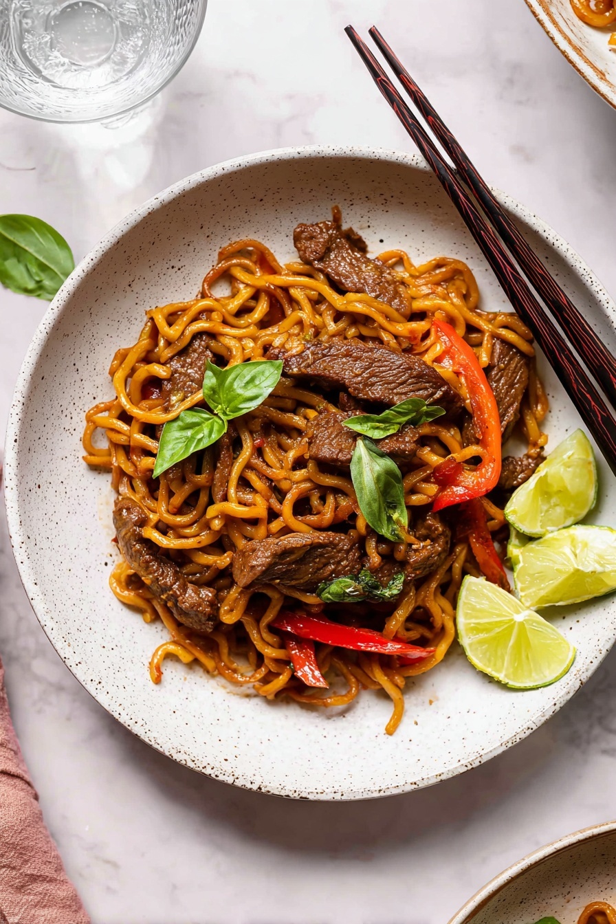 A plate of beef in oyster sauce.