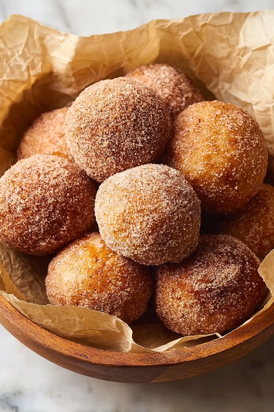 A bowl of mouthwatering air fryer apple pie bombs.