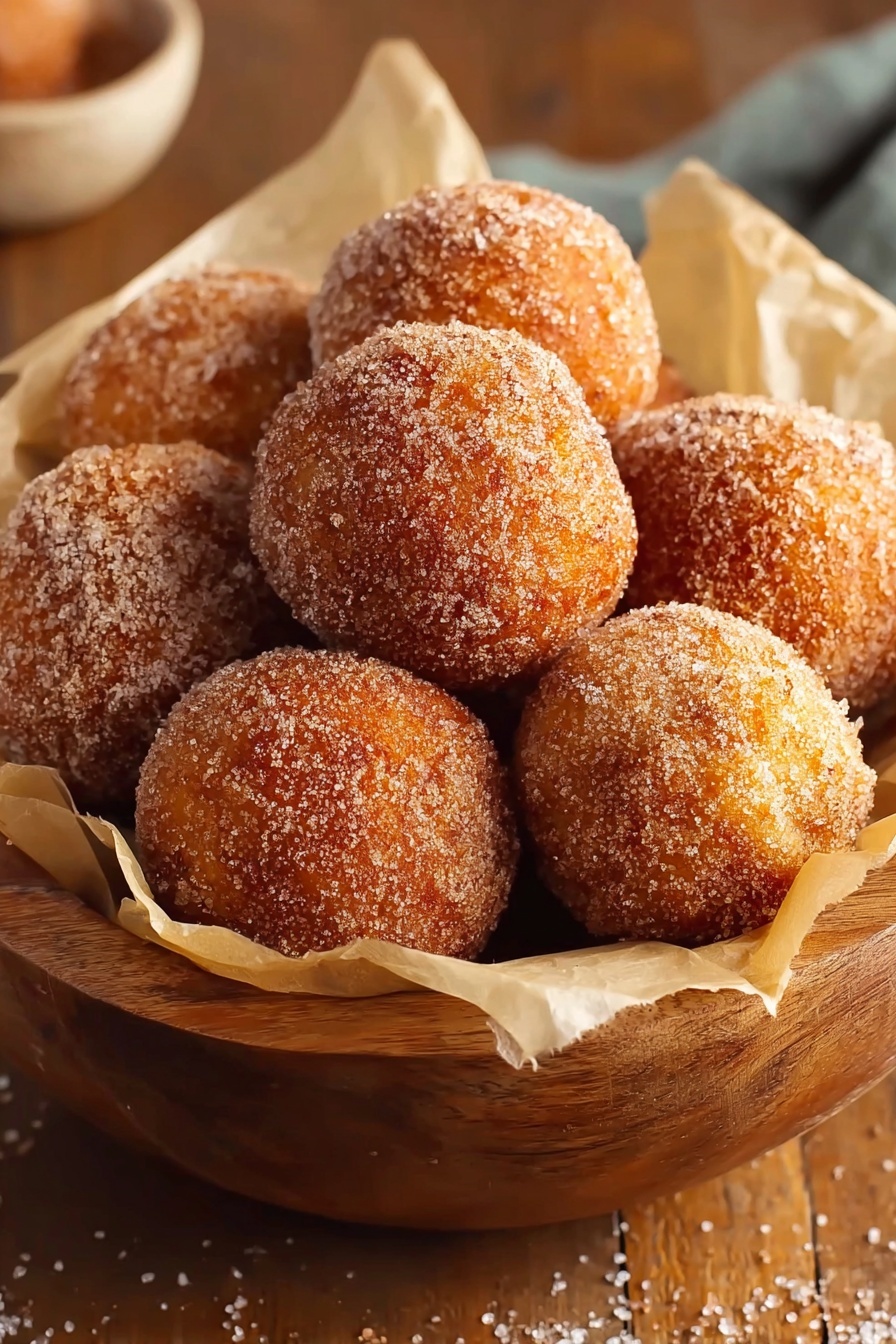 A bowl of mouthwatering air fryer apple pie bombs.