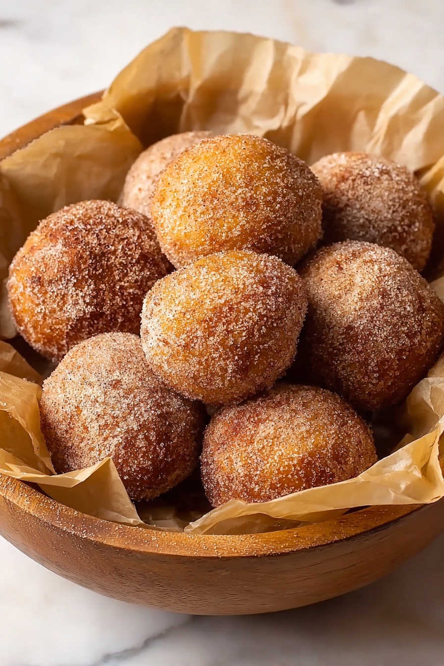 A bowl of mouthwatering air fryer apple pie bombs.