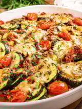 A Tuscan Chicken Zucchini Casserole.