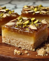 A slice of almond flour baklava cake.