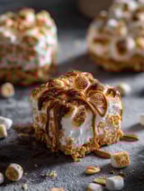 A close up of a delicious looking dessert.